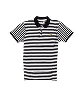 Yarn Dyed Polo Shirt - Zebra Black